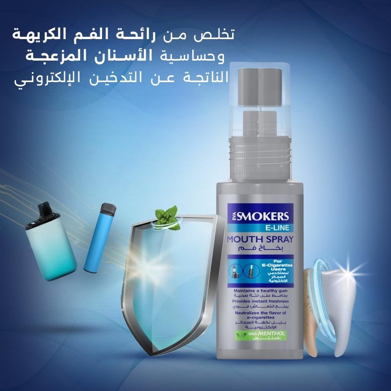 Eva Smokers E-Line Mouth Spray with Menthol Flavor for E-Cigarette Users, 20 ml - Image 5